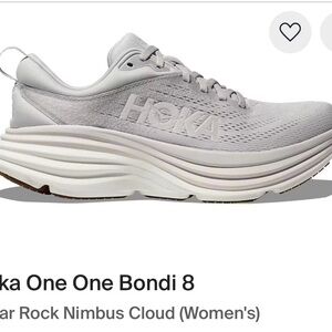 Hoka Women's Bondi 8 Athletic Shoes - Rare Lunar Rock Nimbus Cloud color combo